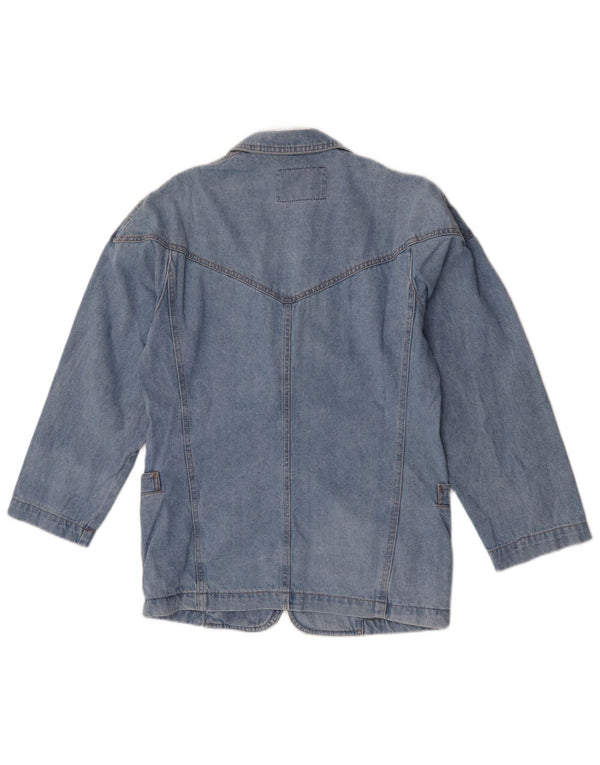 POP 84 Dame 2-knaps Denim Blazer Jacket UK 10 Small Blue