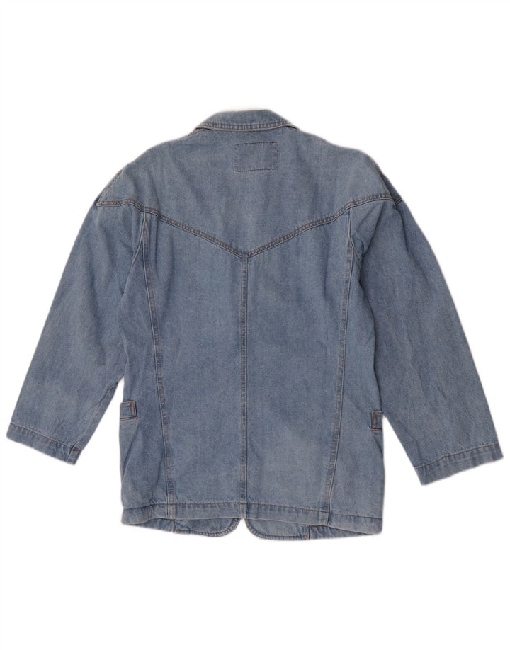 POP 84 Dame 2-knaps Denim Blazer Jacket UK 10 Small Blue