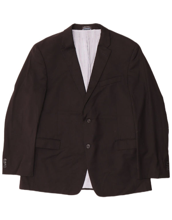 Tommy Hilfiger Herre 2 Button Blazer Jacket UK 44 2XL Sort Uld