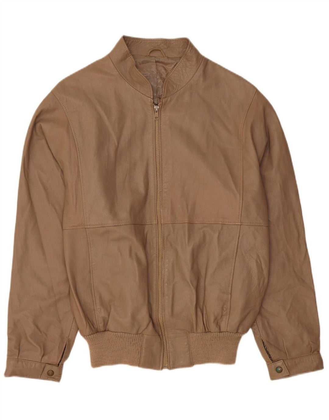 VINTAGE Womens Bomber Jacket IT 50 XL Brown