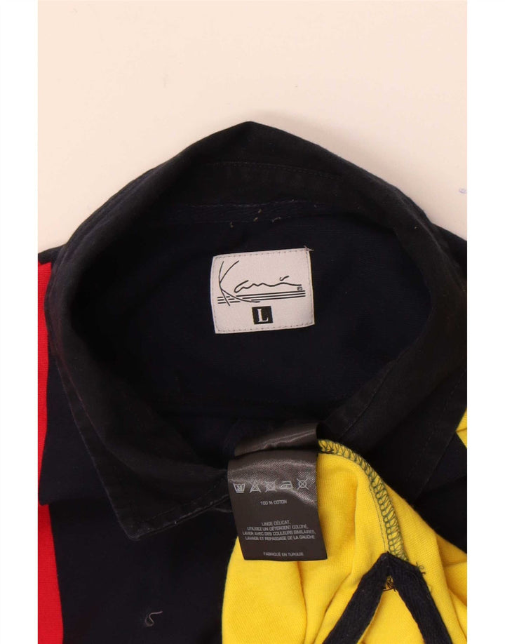 Karl Kani Herre grafisk poloshirt Stor flerfarvet Colourblock