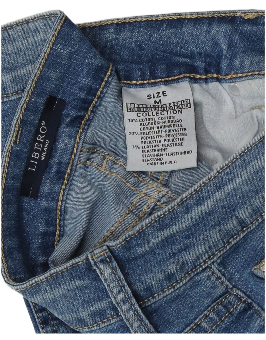 Libero Dame Slim Flared Jeans Medium W27 L31 Blå Bomuld