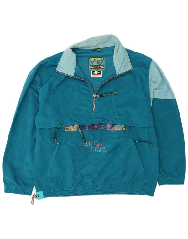 Great Escapes Herre Pullover Træningsdragt Topjakke IT 48 Medium Blue Retro