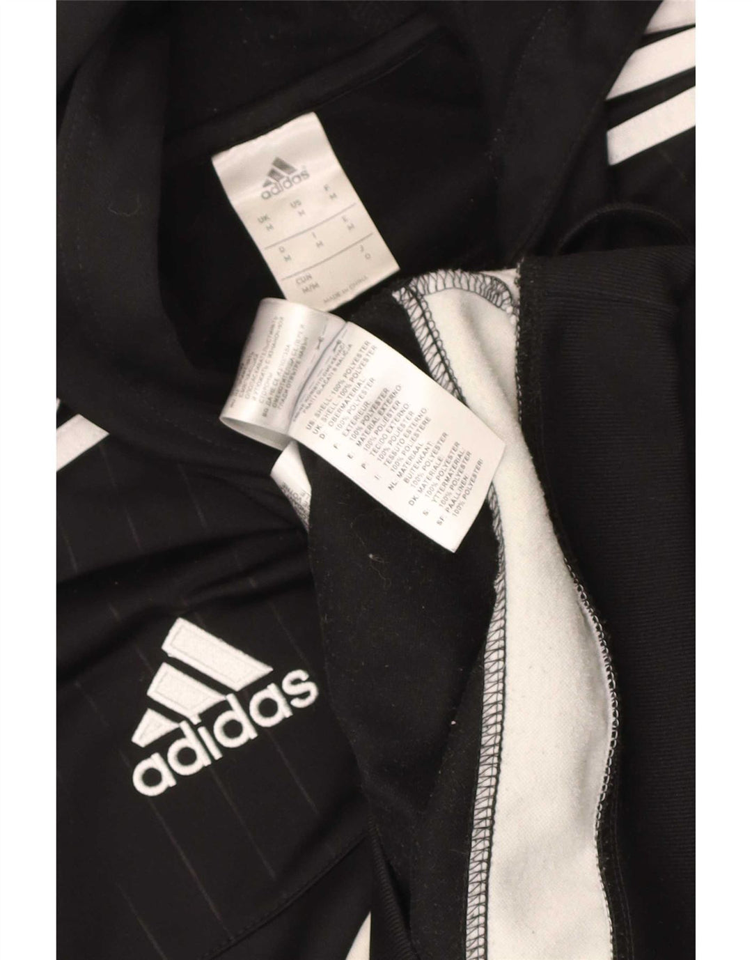 Adidas Grafisk hættetrøje til mænd Medium Sort Colourblock Polyester