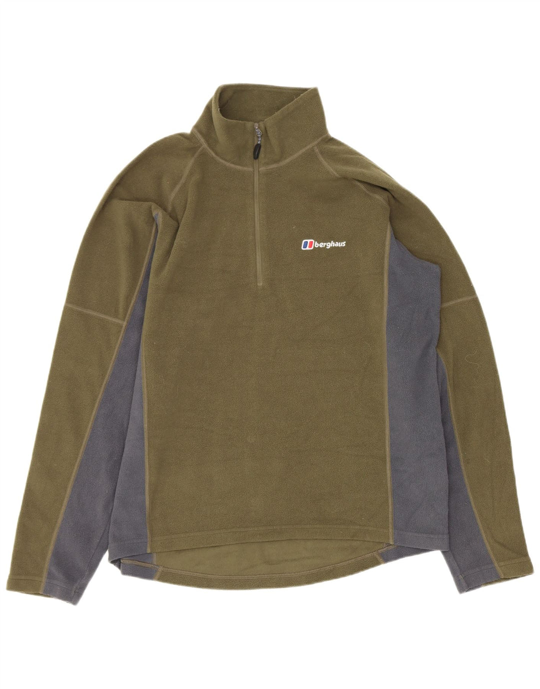 Berghaus Herre lynlås-hals Fleece Jumper Medium Khaki Colourblock Polyester