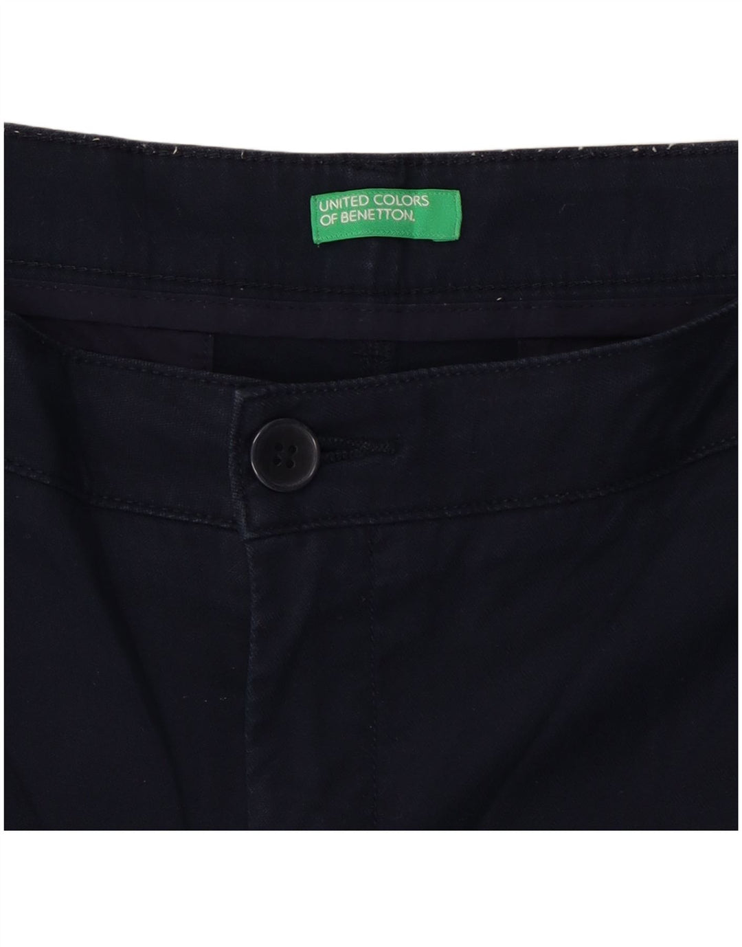 Benetton Herre Chino Shorts W34 Large Navy Blue