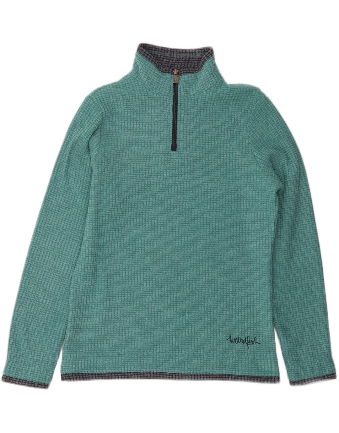 WEIRD FISH Fleecetrøje med lynlås til kvinder UK 10 Lille grøn polyester