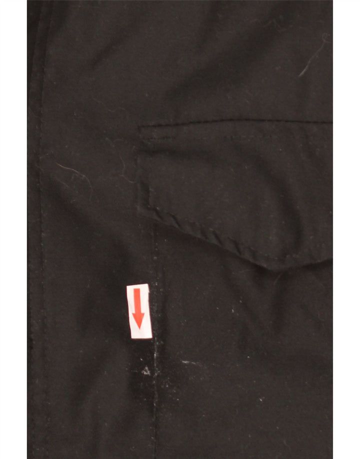 Brandit Herre Hooded Utility Jacket UK 40 Large Black Polyester