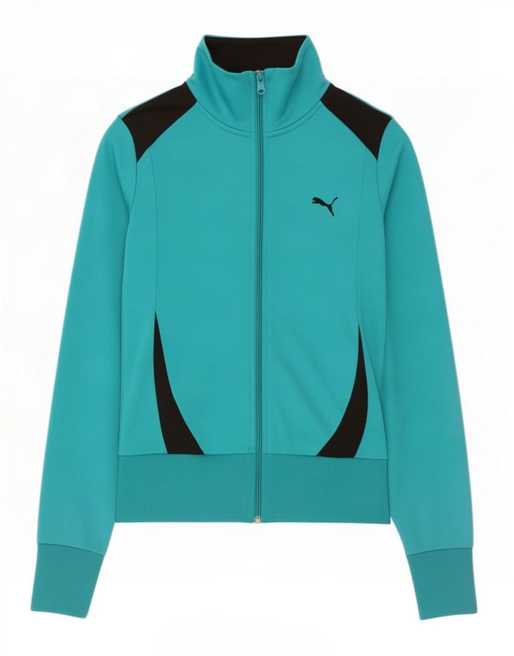 Puma træningsdragt topjakke til kvinder UK 12 Medium Turkis Colourblock
