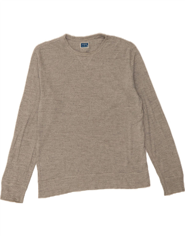 J. CREW Mens Crew Neck Jumper Sweater Medium Grey Cotton Vintage J. Crew and Second-Hand J. Crew from Messina Hembry 