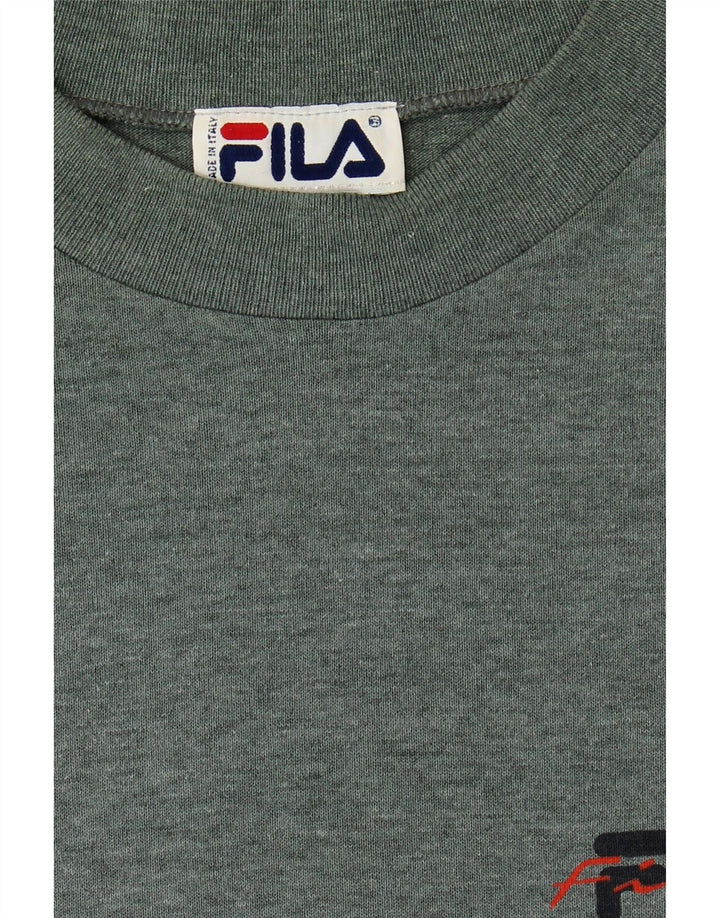 FILA Mens Sweatshirt Jumper Medium Grey Vintage Fila and Second-Hand Fila from Messina Hembry 