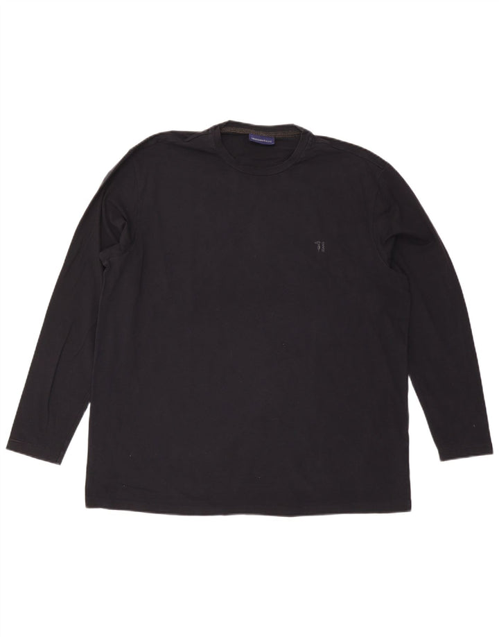 TRUSSARDI JEANS Herre Top Langærmet 2XL Sort Bomuld