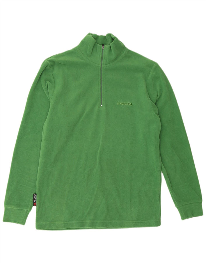 Invicta Fleece Jumper med lynlås til mænd Lille grøn polyester