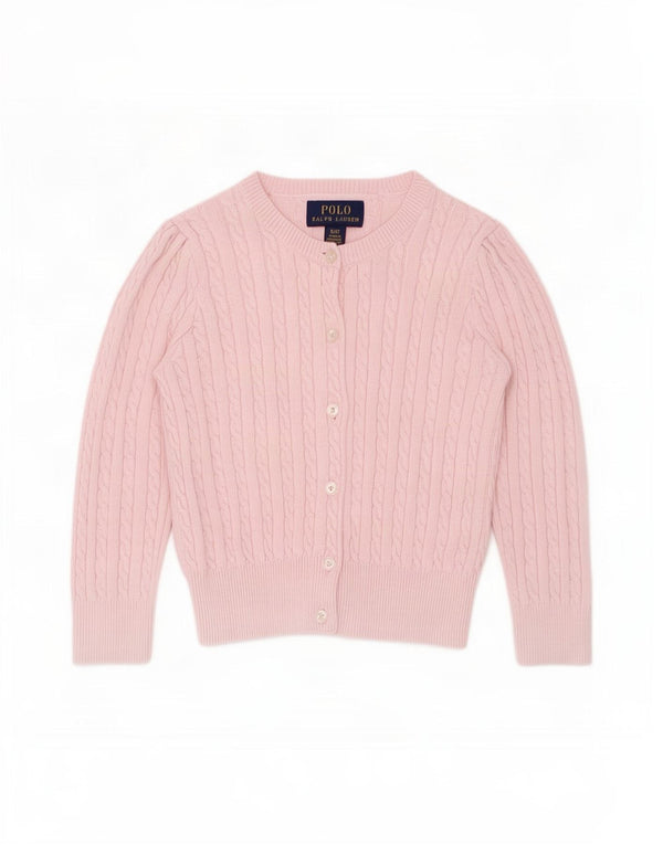 Polo Ralph Lauren Girl Cardigan Sweater 2-3 år Pink Bomuld
