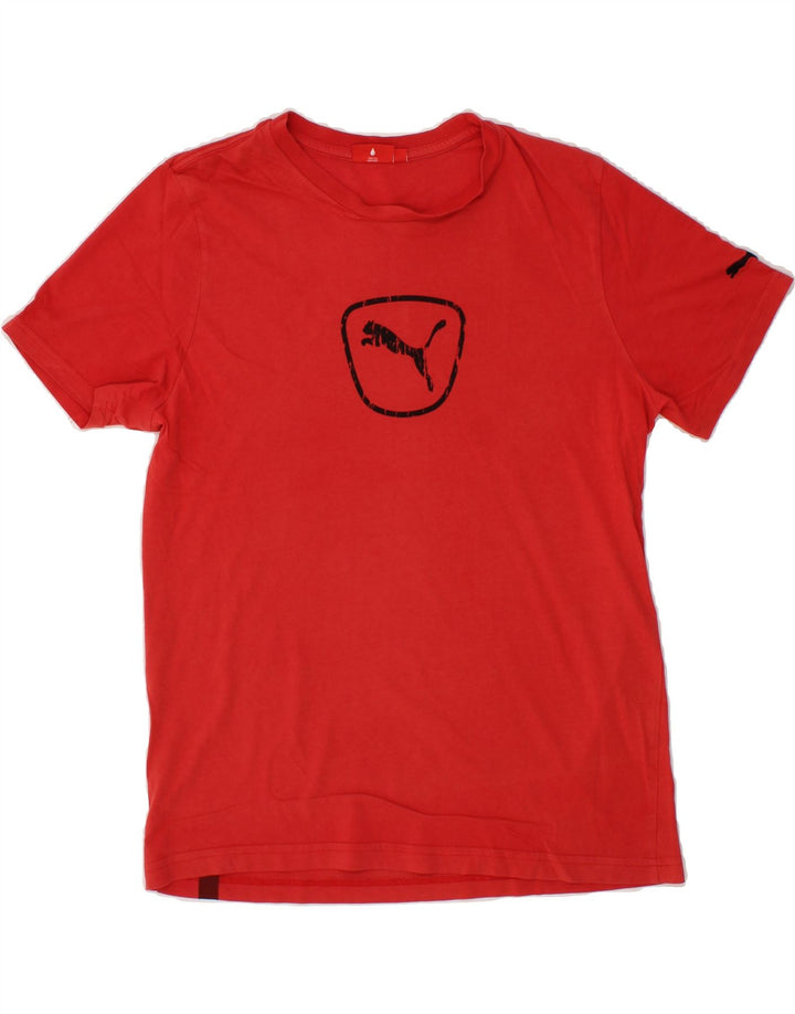 PUMA Mens Graphic T-Shirt Top Medium Red Vintage Puma and Second-Hand Puma from Messina Hembry 
