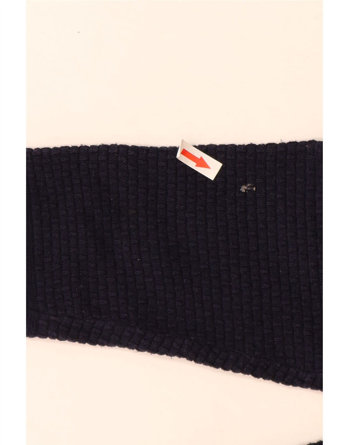Ted Baker Herre Crew Neck Jumper Sweater Størrelse 3 Medium Navy Blue Bomuld