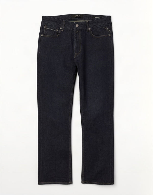 Replay Herre Grover Straight Jeans W31 L30 Marineblå Bomuld