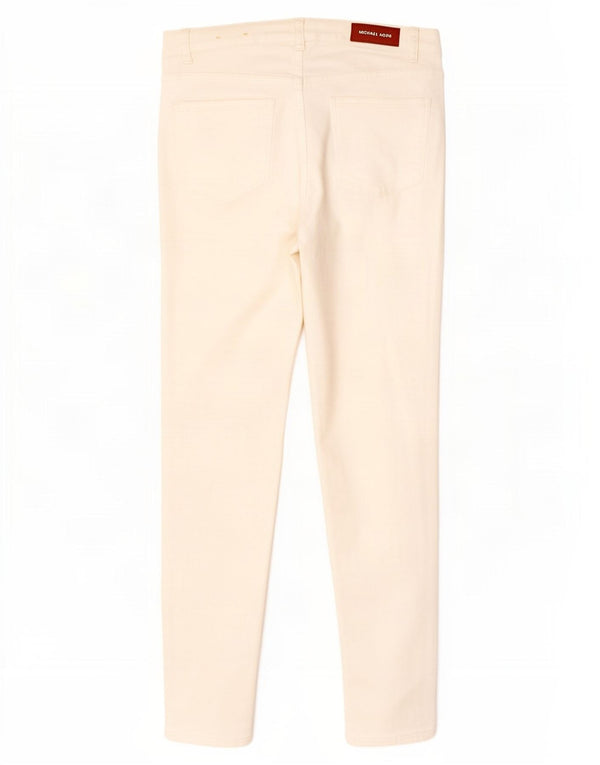 Michael Kors Dame Izzy Skinny Jeans US 10 Large W30 L30 Hvid Bomuld