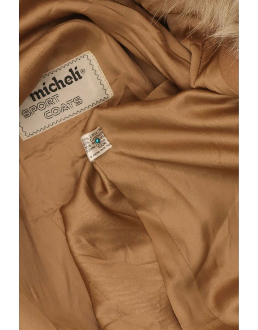 Micheli Dame Overfrakke UK 14 Medium Brun Uld