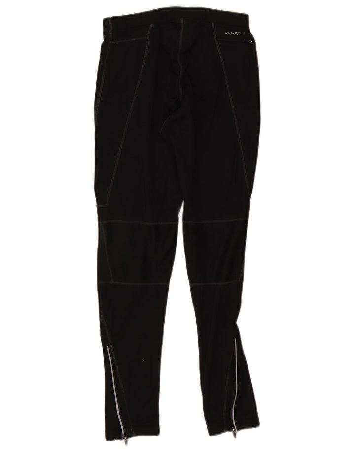 Nike Dame Dri Fit Leggings UK 12 Medium Sort Polyester