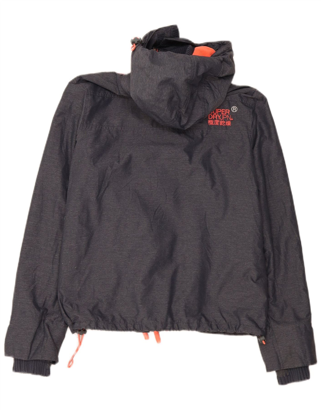 Superdry vindjakke til kvinder med hætte vindjakke UK 16 Large Grå