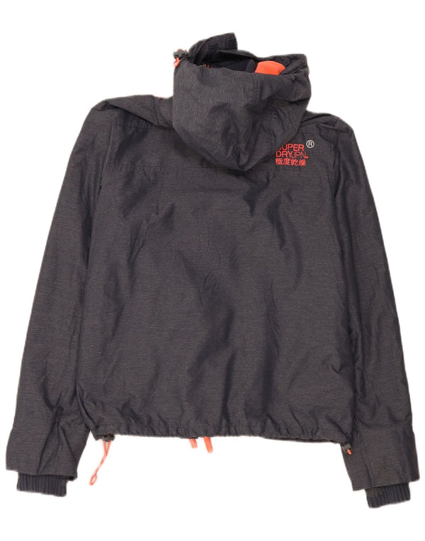 Superdry vindjakke til kvinder med hætte vindjakke UK 16 Large Grå