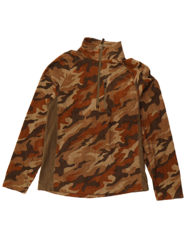 STARTER Herre lynlåshals Fleece Jumper Lille Brun Camouflage Sports