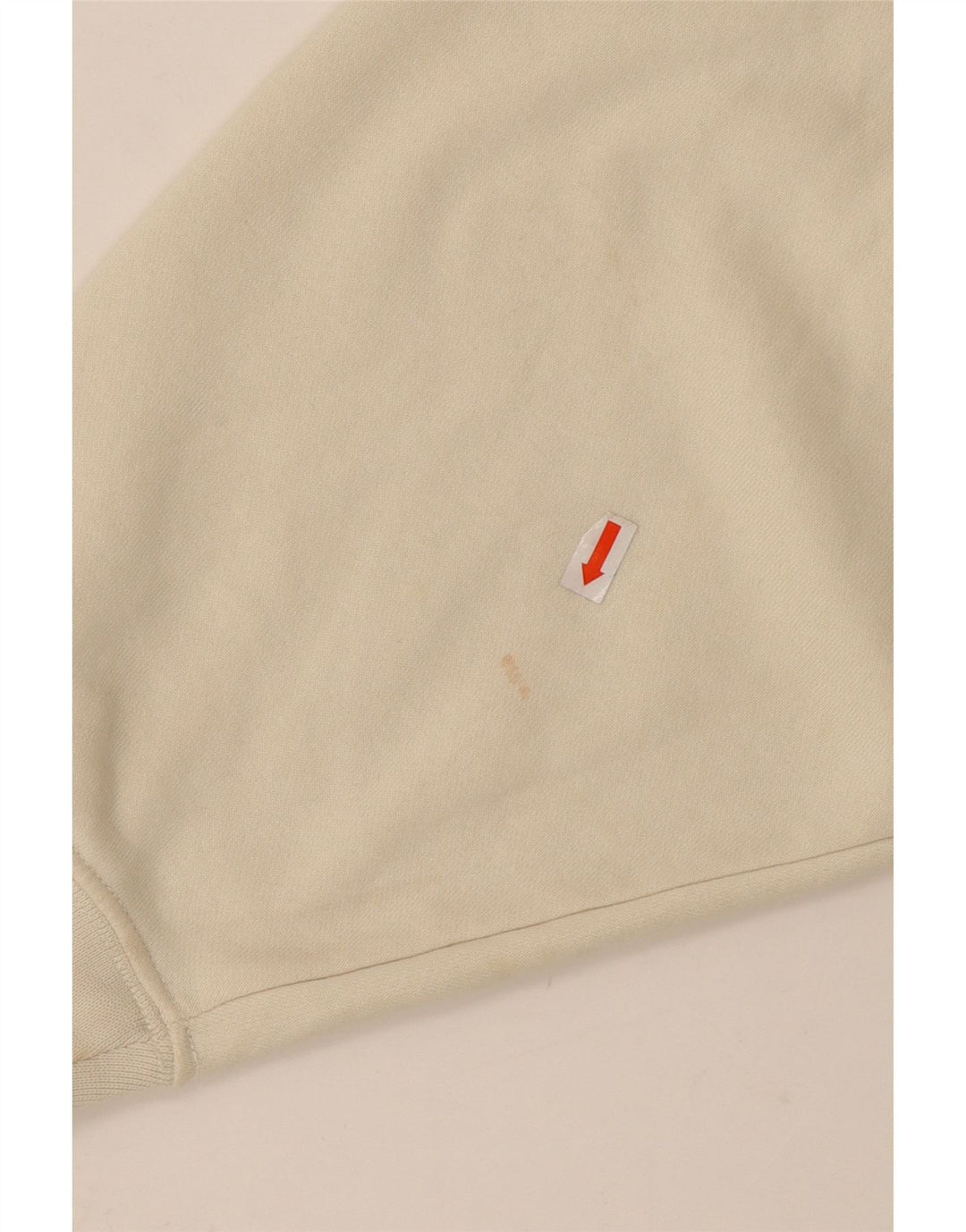 NIKE Womens Crop Oversized Sweatshirt Jumper UK 10 Small Off White Bomuld