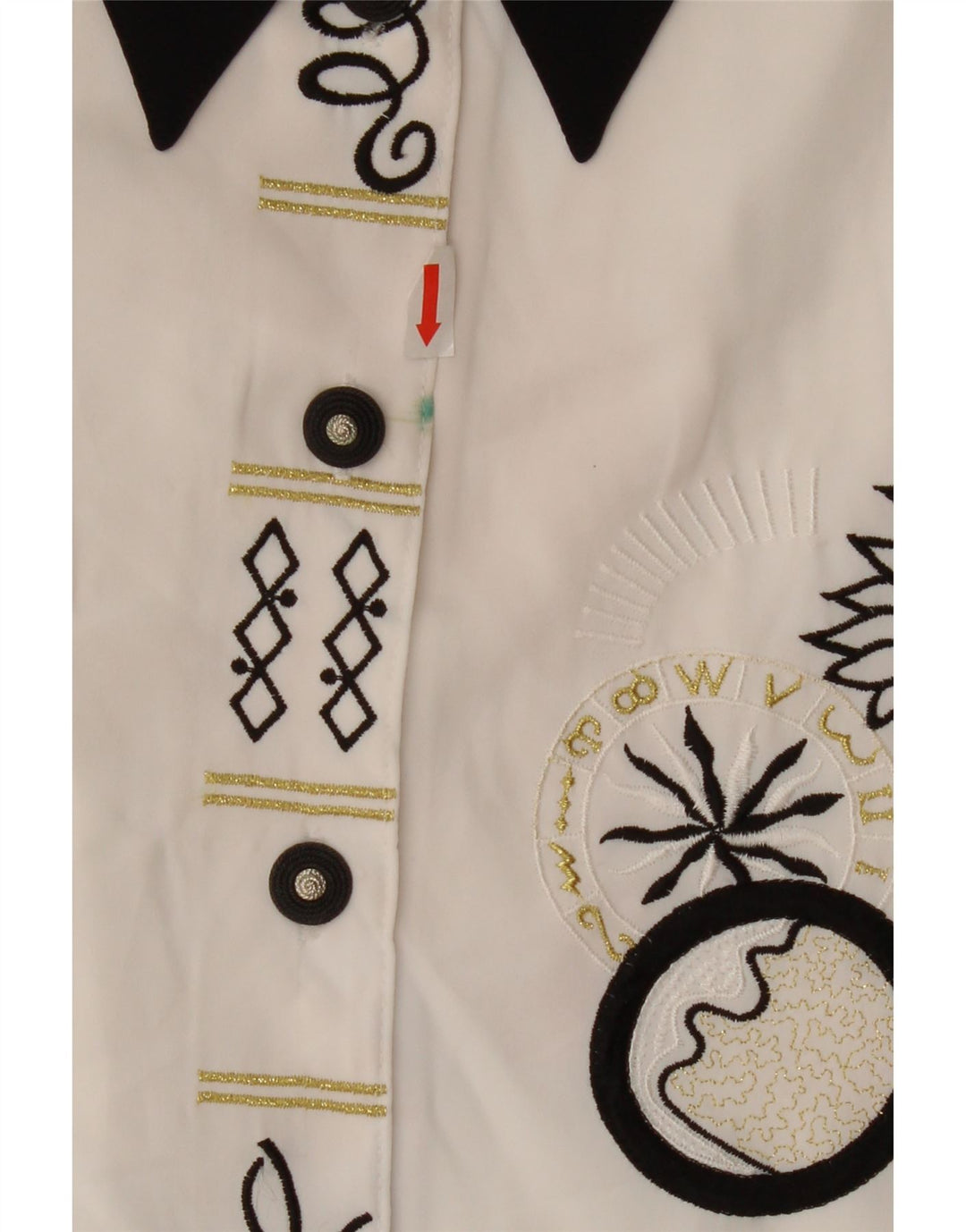 Yessica Grafisk skjorte til kvinder EU 40 Medium Hvid Geometrisk Polyester