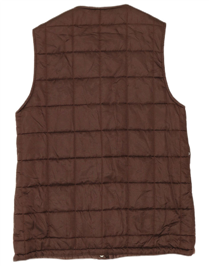 Prisma Womens Polstret Gilet UK 12 Medium Brown Acetate