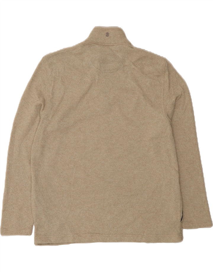 IZOD Mens Zip Neck Sweatshirt Jumper 2XL Beige Polyester Vintage Izod and Second-Hand Izod from Messina Hembry 