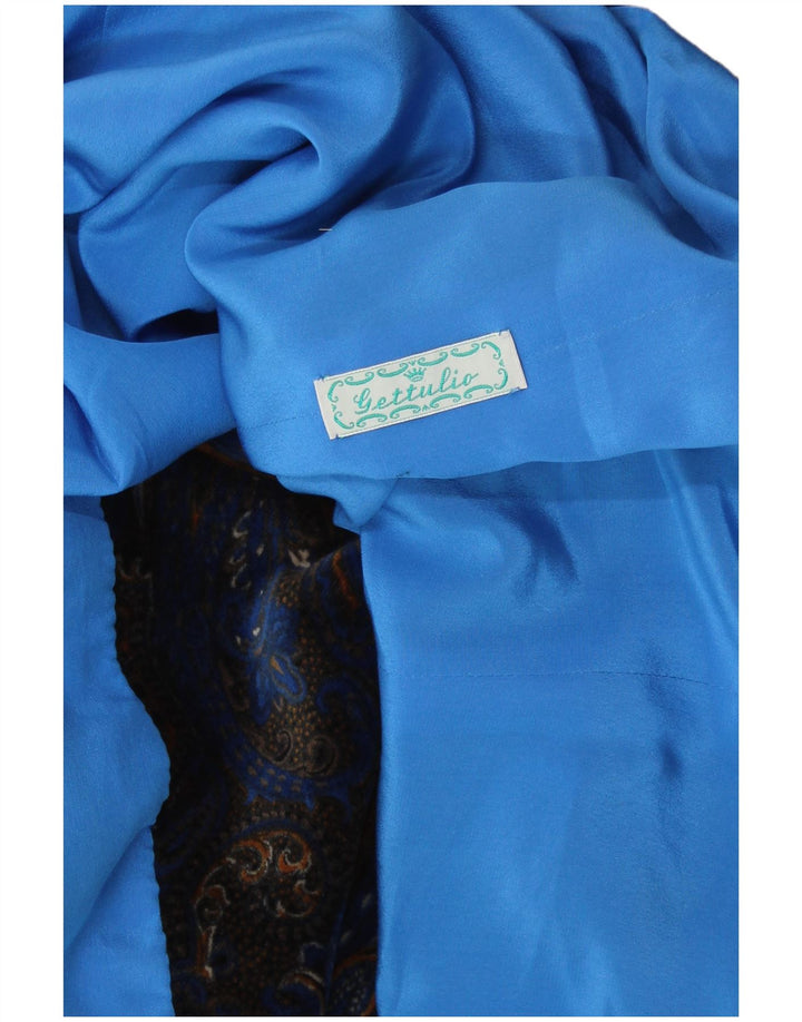 VINTAGE Dame Velvet 5 Button Blazer Jacket UK 14 Large Blue Paisley