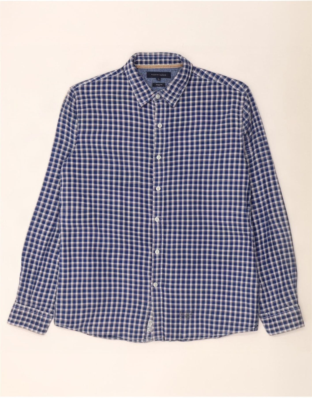 Tommy Hilfiger Herre Vintage Fit Shirt XL Blue Gingham