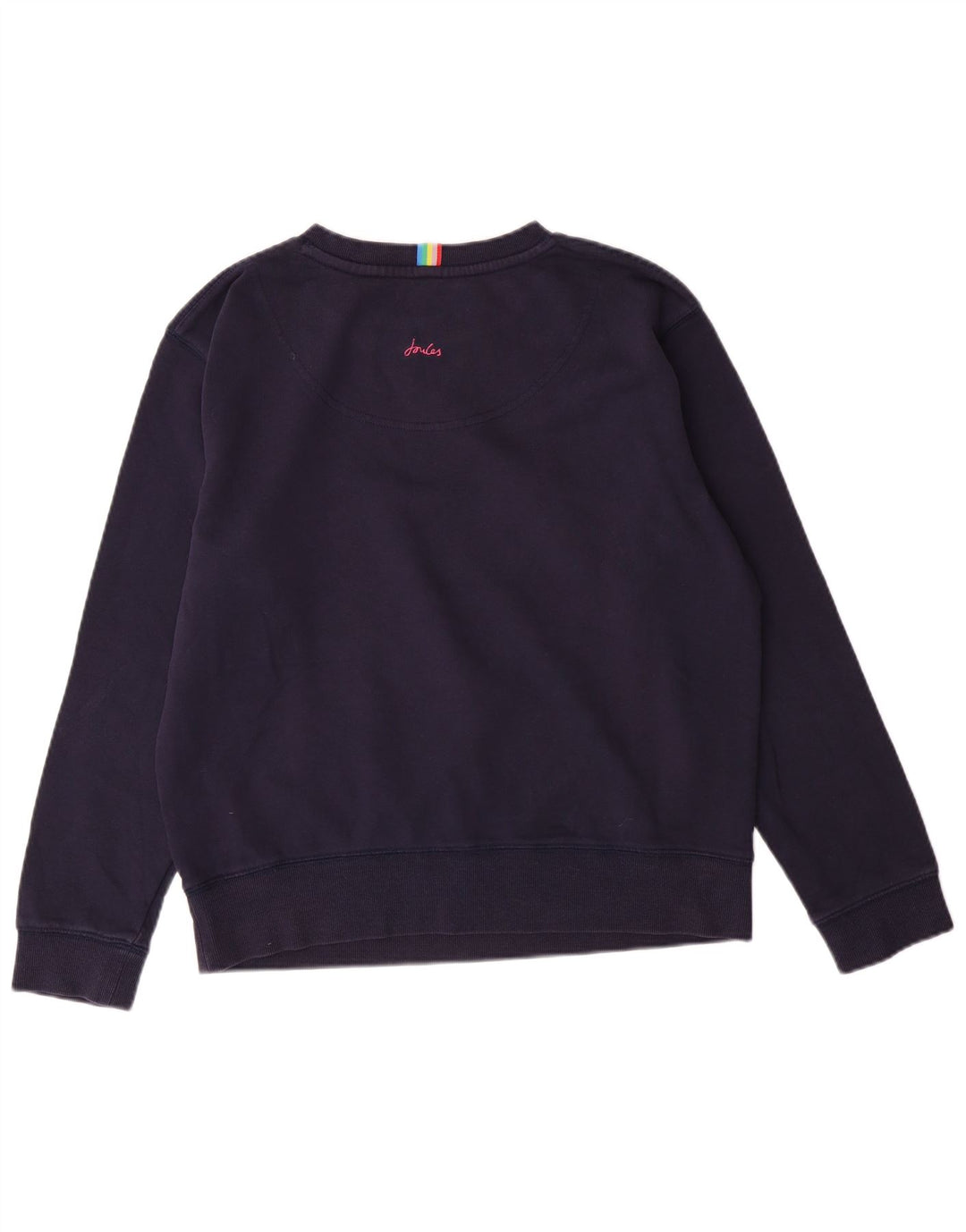 JOULES Dame Oversized Sweatshirt Jumper UK 8 Lille marineblå bomuld