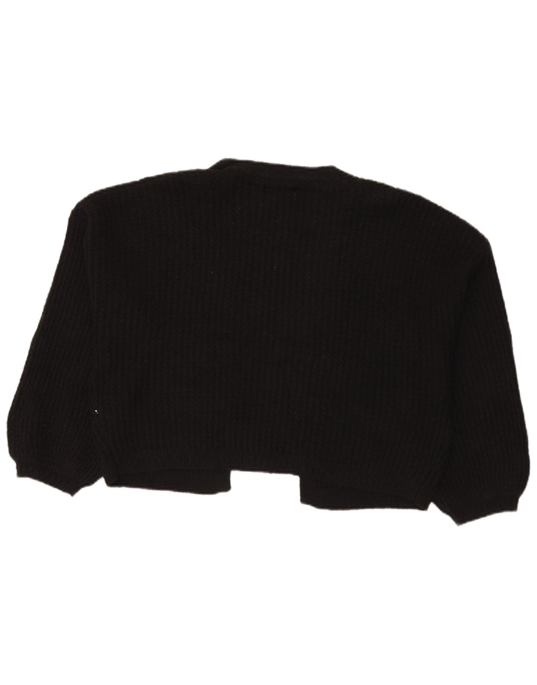 Fat Face Dame Oversized Crop Open Cardigan Sweater UK 14 Large Black