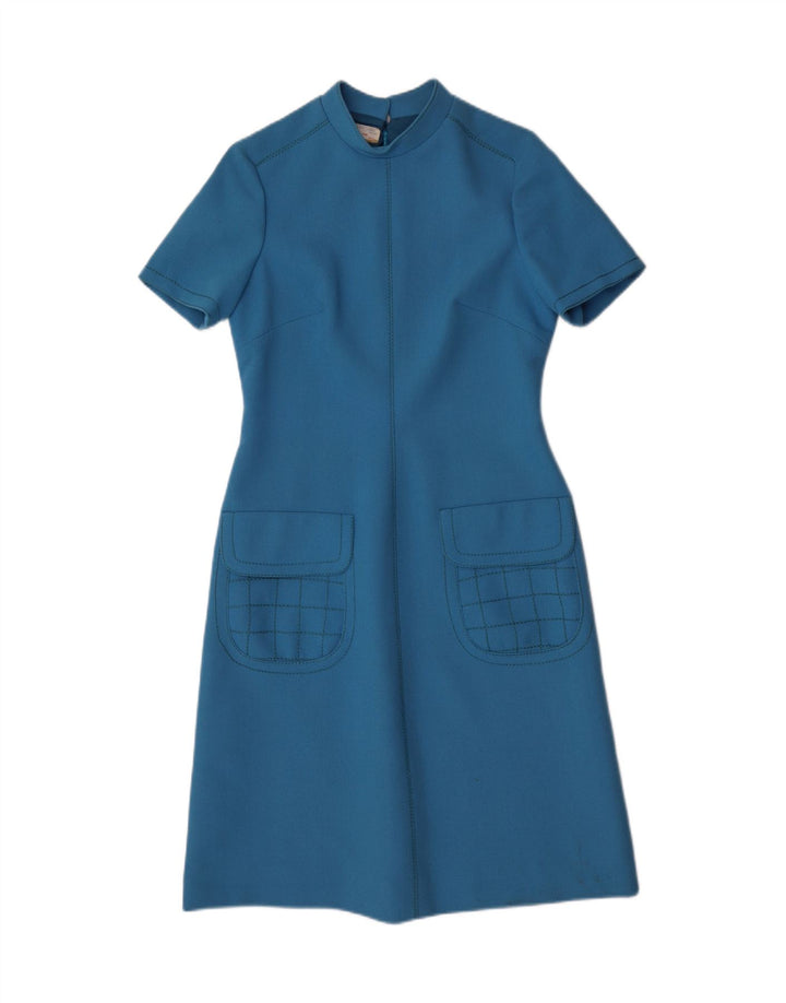 Vintage dameskedekjole IT 44 Medium Blue