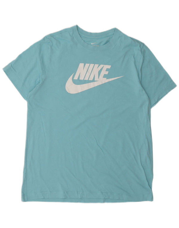 Nike T-shirt top til mænd, stor blå bomuld