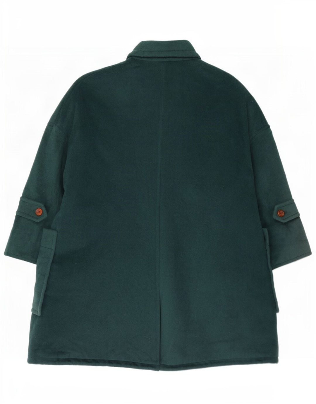 Sportmax Dame Oversized Overfrakke UK 12 Medium Green Wool