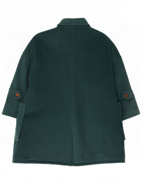 Sportmax Dame Oversized Overfrakke UK 12 Medium Green Wool