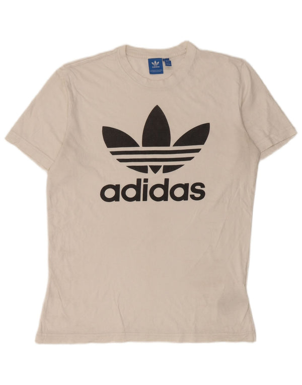 Adidas Grafisk T-shirt top til mænd Medium hvid bomuld