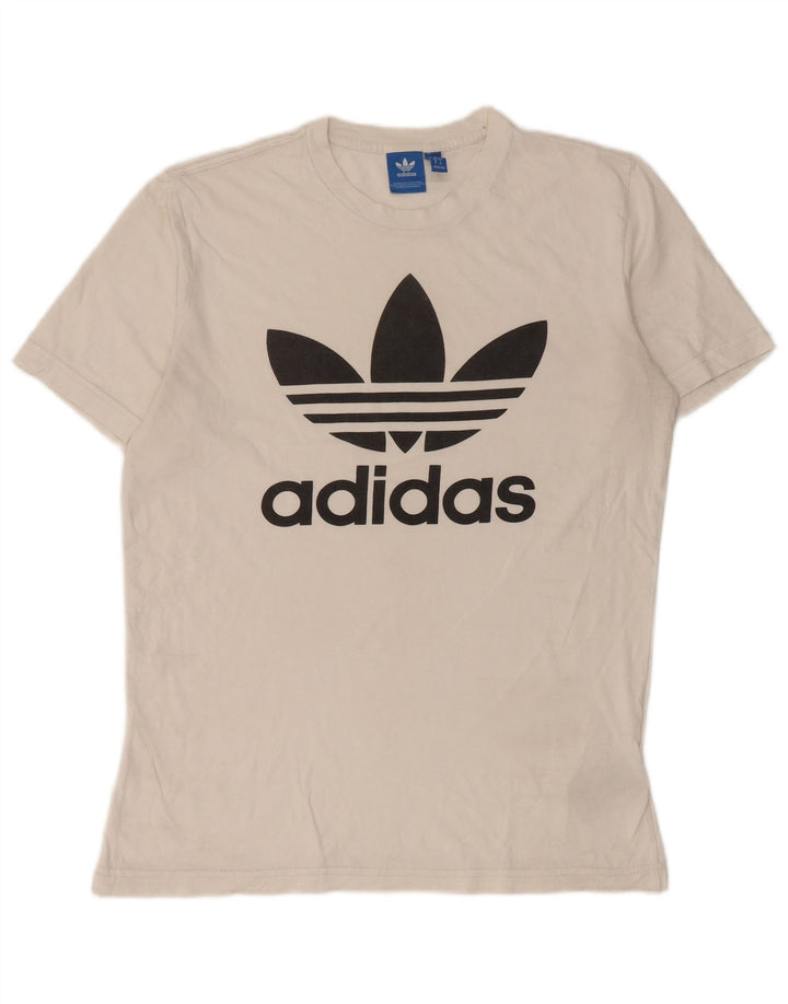 Adidas Grafisk T-shirt top til mænd Medium hvid bomuld