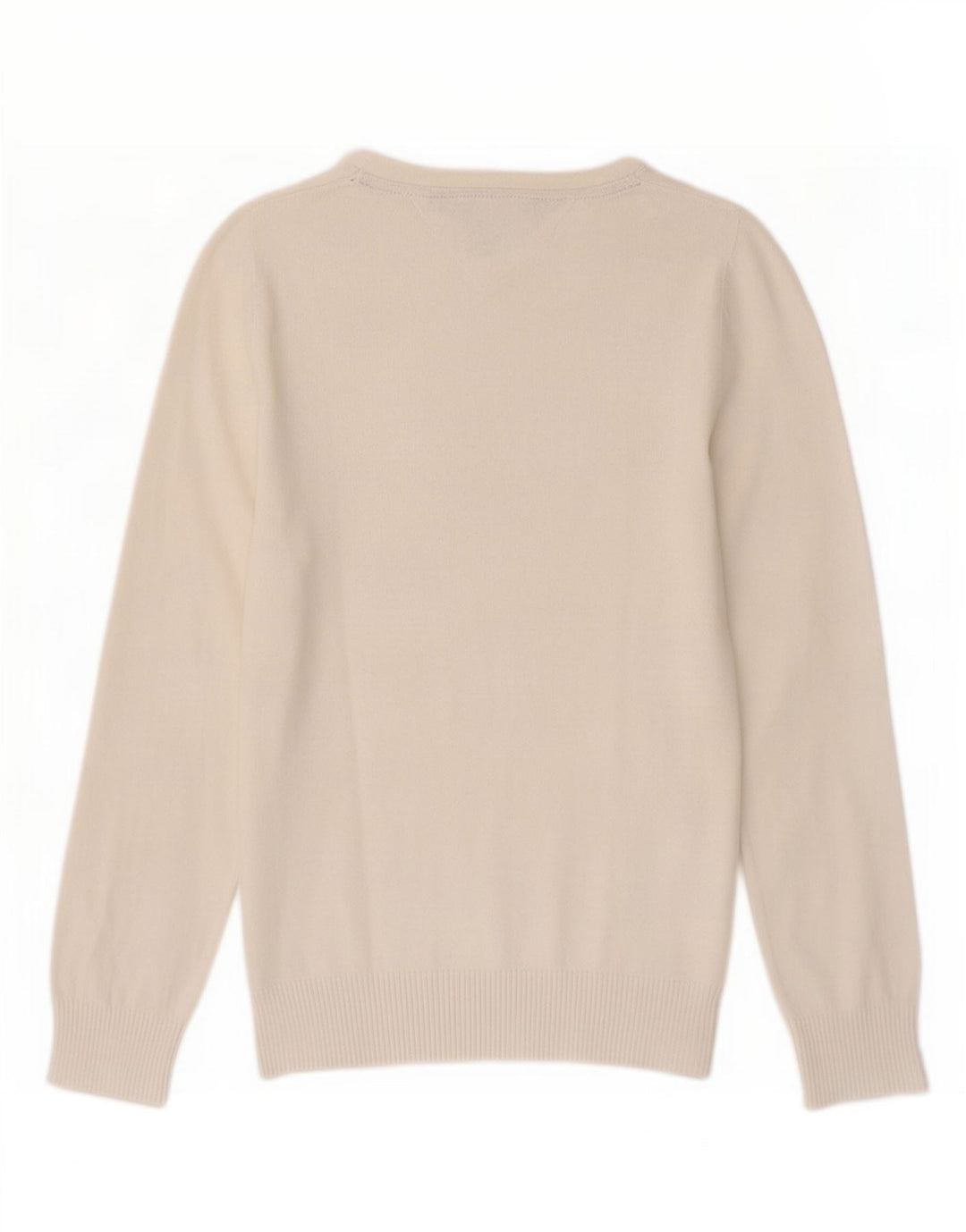 Tommy Hilfiger Dame Boat Neck Jumper Sweater UK 12 Medium White
