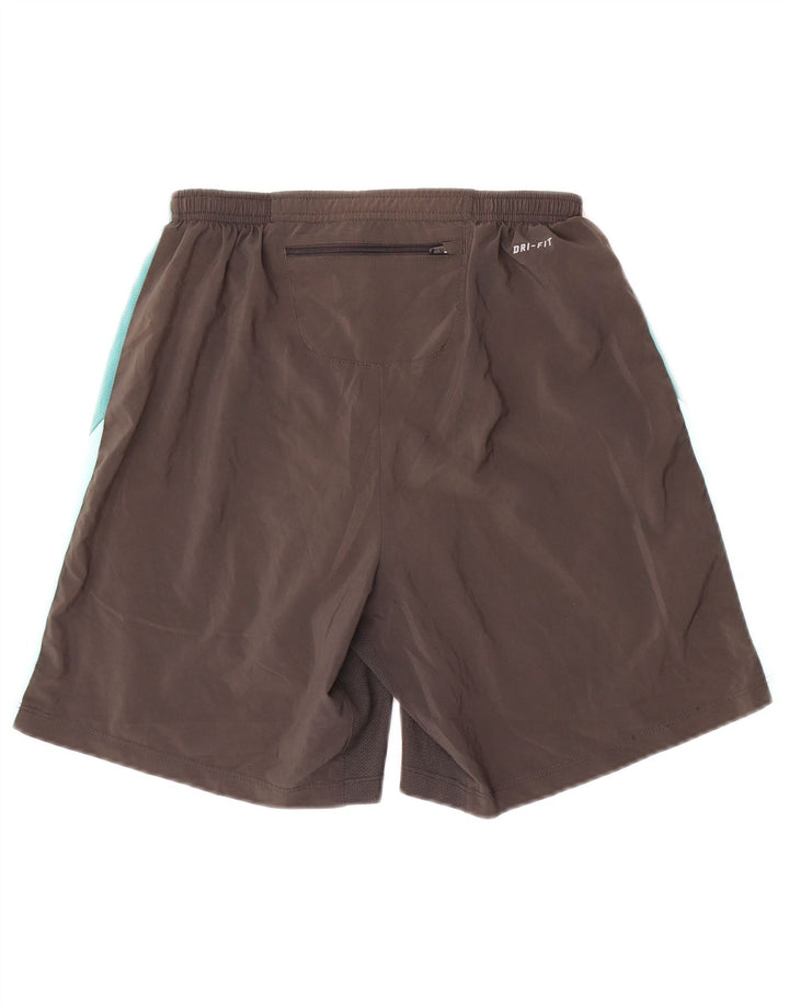 Nike Herre Dri Fit Sportshorts Små Grå Colourblock Polyester