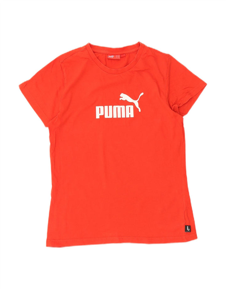 PUMA Womens Graphic T-Shirt Top UK 14 Medium Red