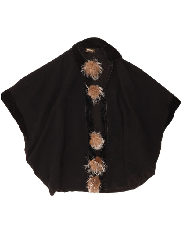 Vintage Oversized Cape Coat til kvinder One Size Sort