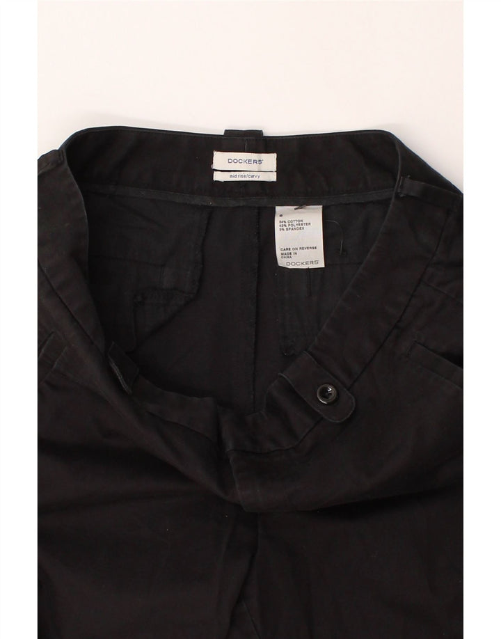 DOCKERS Womens Curvy Mid Rise Bermuda Shorts US 6 Medium W30  Black Cotton Vintage Dockers and Second-Hand Dockers from Messina Hembry 