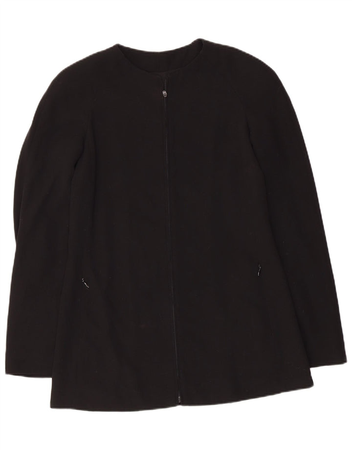 Giorgio Armani Dame Blazerjakke med fuld lynlås IT 38 XS Sort Virgin Wool