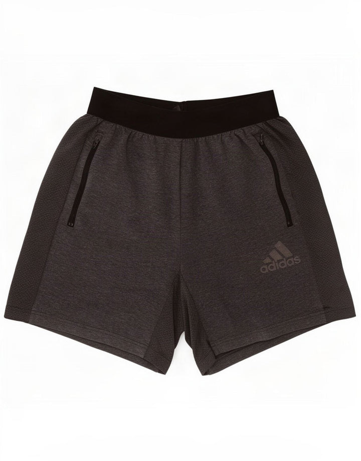 Adidas Herre grafiske sportsshorts Medium Grå Colourblock Bomuld