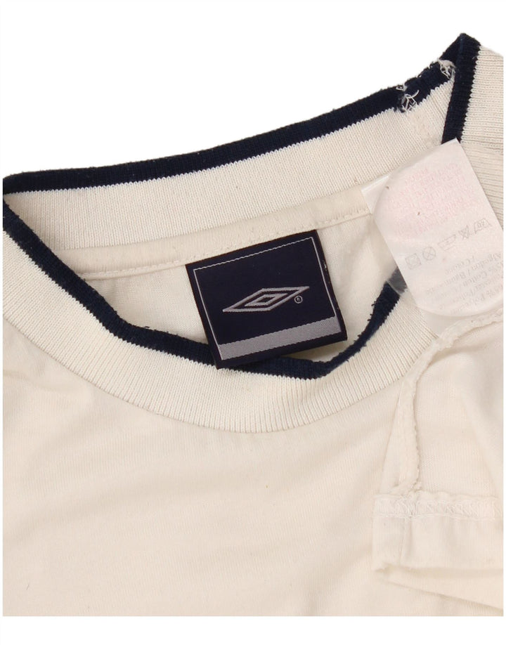 Umbro Herre T-Shirt Top Stor Hvid Polyester