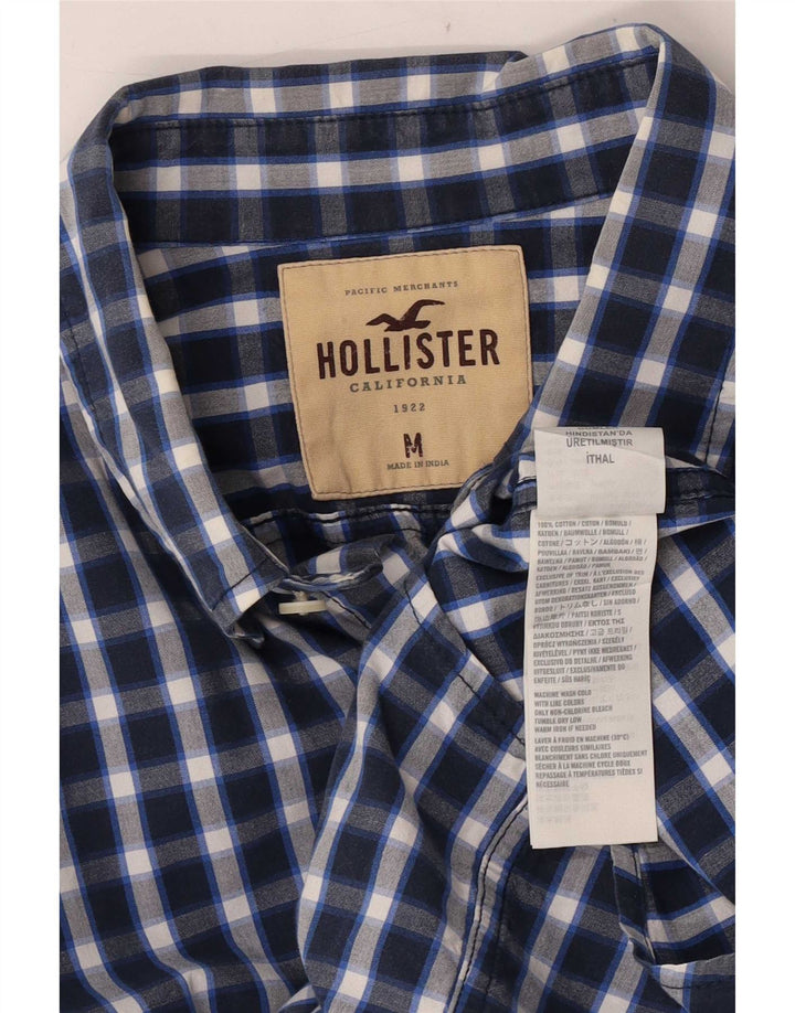 Hollister Herreskjorte Medium Blue Gingham Cotton